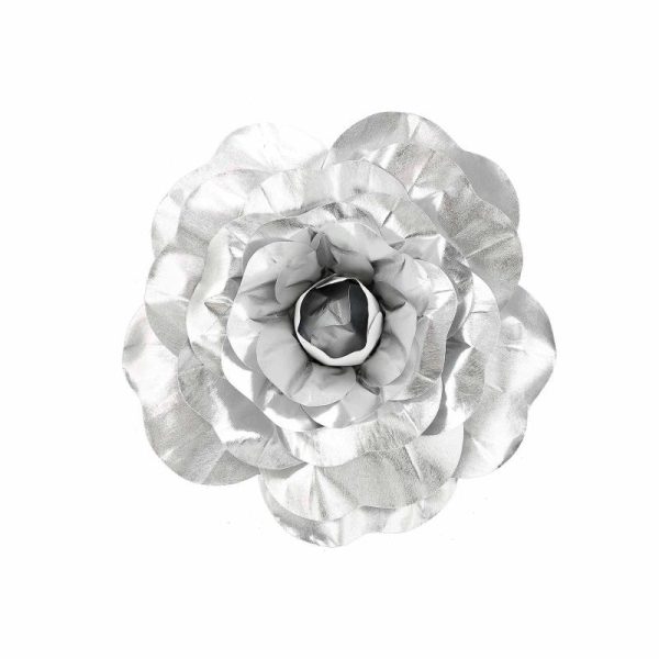 Accent Flowers |   2 Pack 20″ Large Silver Real Touch Artificial Foam DIY Craft Roses Accent Flowers Accent Flowers