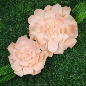 Accent Flowers |   2 Pack 24″ Blush Real-Like Soft Foam Craft Daisy Flower Heads Accent Flowers Accent Flowers