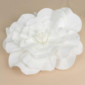 Accent Flowers |   2 Pack 24″ Large White Real Touch Artificial Foam DIY Craft Roses Accent Flowers Accent Flowers