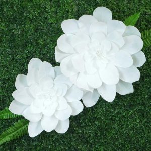 Accent Flowers |   2 Pack 24″ White Real-Like Soft Foam Craft Daisy Flower Heads Accent Flowers Accent Flowers