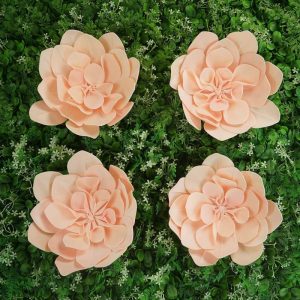 Accent Flowers |   4 Pack 12″ Blush Real-Like Soft Foam Craft Daisy Flower Heads Accent Flowers Accent Flowers