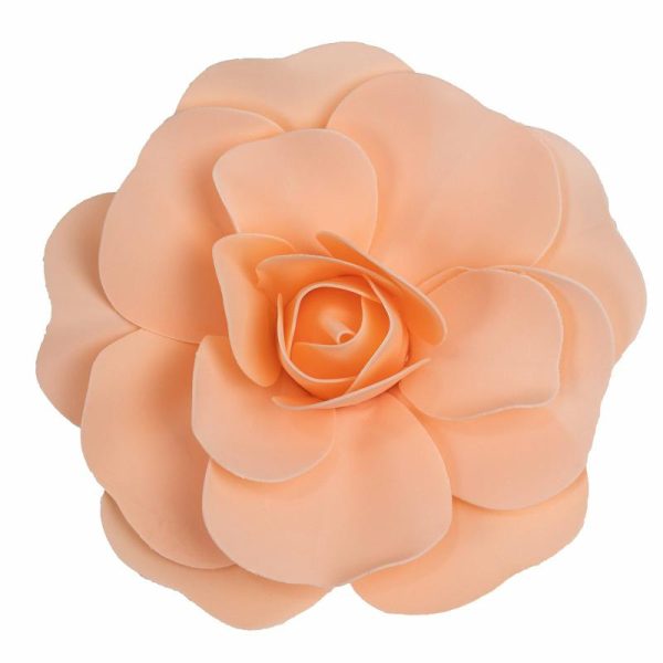 Accent Flowers |   4 Pack 12″ Large Blush Real Touch Artificial Foam DIY Craft Roses Accent Flowers Accent Flowers