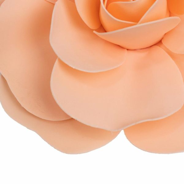 Accent Flowers |   4 Pack 12″ Large Blush Real Touch Artificial Foam DIY Craft Roses Accent Flowers Accent Flowers