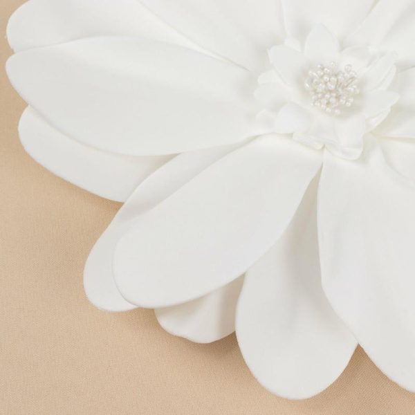 Accent Flowers |   4 Pack 12″ White Life-Like Soft Foam Craft Dahlia Flower Heads Accent Flowers Accent Flowers