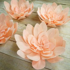 Accent Flowers |   4 Pack 16″ Blush Real-Like Soft Foam Craft Daisy Flower Heads Accent Flowers Accent Flowers