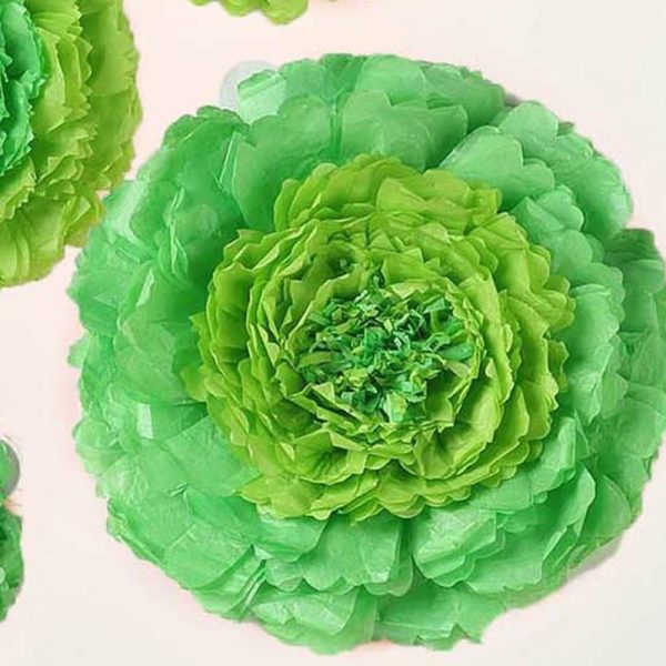 Accent Flowers |   Set of 6 Mint Green Giant Carnation 3D Paper Flowers Wall Decor – 12″,16″,20″ Accent Flowers Accent Flowers