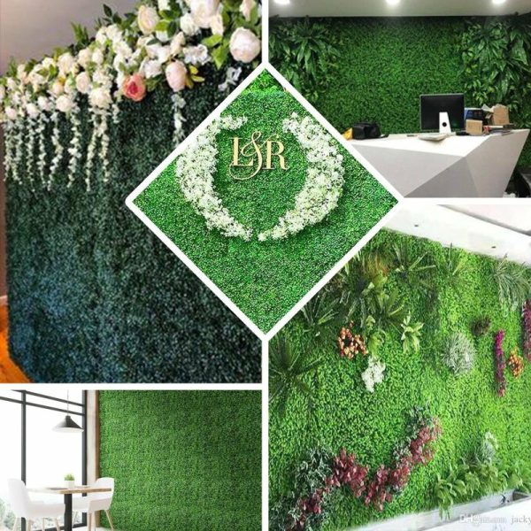 Accent Wall Décor |   11 Sq ft. Dark Green Boxwood Hedge Garden Wall Backdrop Mat – 4 Artificial Panels Accent Wall Décor Accent Wall Décor