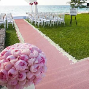 Aisle Runners |   3ftx50ft Rose Gold Sparkle Glitter Wedding Aisle Runner, Non-Woven Red Carpet Runner Prom, Hollywood, Glam Parties Aisle Runners Aisle Runners