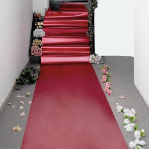 Aisle Runners |   3ftx65ft Metallic Red Glossy Mirrored Wedding Aisle Runner, Non-Woven Red Carpet Runner – Prom, Hollywood, Glam Parties Aisle Runners Aisle Runners