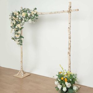 Arches & Arbors |   7.5ft Natural Birch Rustic Square Arbor Photography Backdrop Stand, Wooden Wedding Arch Arches & Arbors Arches & Arbors