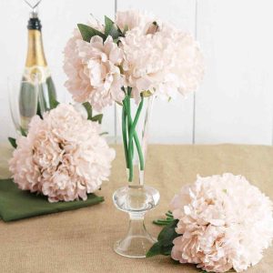 Artificial Flowers |   11″ Blush Real Touch Artificial Silk Peonies Flower Bouquet Artificial Flowers Artificial Flowers