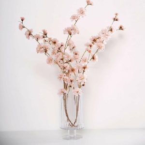 Artificial Flowers |   2 Branches 42″ Tall Champagne Artificial Silk Carnation Flower Stems Artificial Flowers Artificial Flowers