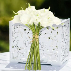 Artificial Flowers |   20 Stems 14″ White Artificial Poly Foam Calla Lily Flowers Artificial Flowers Artificial Flowers