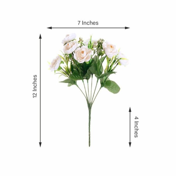 Artificial Flowers |   4 Bushes Blush Artificial Silk Peony Flower Bouquet Arrangement Artificial Flowers & Greens Artificial Flowers