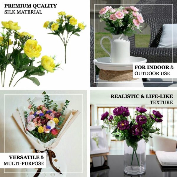 Artificial Flowers |   4 Bushes Blush Artificial Silk Peony Flower Bouquet Arrangement Artificial Flowers & Greens Artificial Flowers