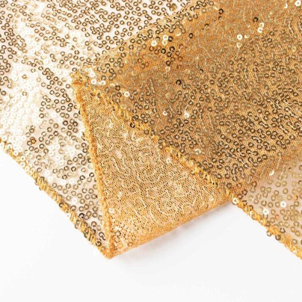 Backdrop Curtains |   2 Pack Gold Sequin Event Curtain Drapes with Rod Pockets, Seamless Backdrop Event Panels – 8ftx2ft Backdrop Curtains Backdrop Curtains