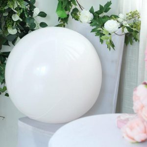 Balloons |   2 Pack 30″ Large White Reusable UV Protected Sphere Vinyl Balloons Balloons Balloons