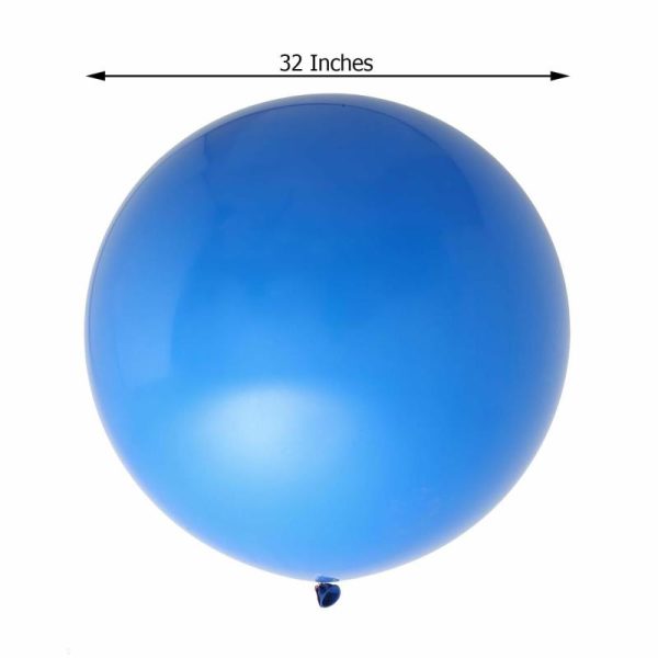 Balloons |   2 Pack 32″ Large Balloons Helium or Air Latex Balloons Royal Blue Balloons Balloons