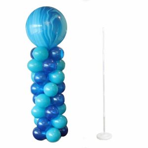 Balloons |   2 Pack White Balloon Column Stand Kit, 8ft Balloon Towers Balloons Balloons