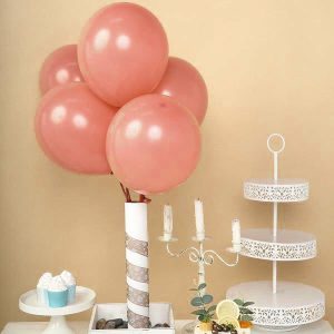 Balloons |   25 Pack 12″ Matte Pastel Dusty Rose Helium Air Latex Party Balloons Balloons Balloons