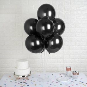 Balloons |   25 Pack 12″ Shiny Pearl Black Latex Helium, Air or Water Balloons Balloons Balloons