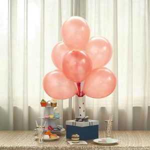 Balloons |   25 Pack 12″ Shiny Pearl Rose Gold Latex Helium or Air Balloons Balloons Balloons