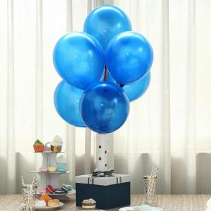 Balloons |   25 Pack 12″ Shiny Pearl Royal Blue Latex Helium or Air Balloons Balloons Balloons