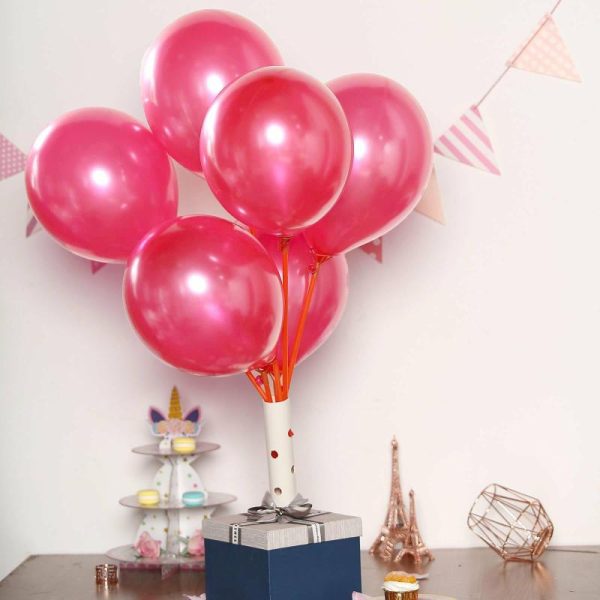 Balloons |   25 Pack 12″ Shiny Pearl Wine Latex Helium, Air or Water Balloons Balloons Balloons