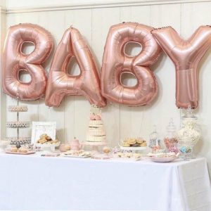 Balloons |   40″ Metallic Rose Gold Mylar Foil Helium Air Number and Letter Balloons Balloons Balloons