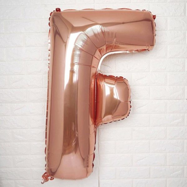 Balloons |   40″ Metallic Rose Gold Mylar Foil Helium Air Number and Letter Balloons Balloons Balloons