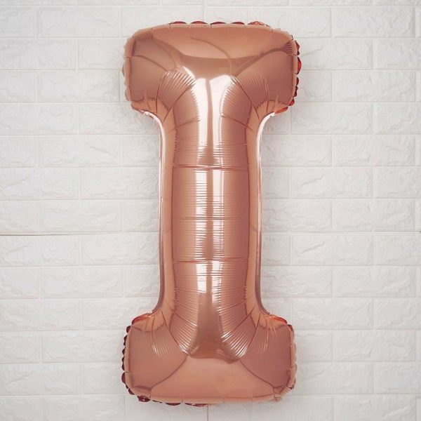 Balloons |   40″ Metallic Rose Gold Mylar Foil Helium Air Number and Letter Balloons Balloons Balloons