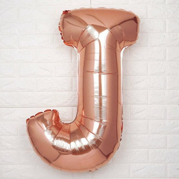 Balloons |   40″ Metallic Rose Gold Mylar Foil Helium Air Number and Letter Balloons Balloons Balloons