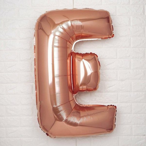 Balloons |   40″ Metallic Rose Gold Mylar Foil Helium Air Number and Letter Balloons Balloons Balloons