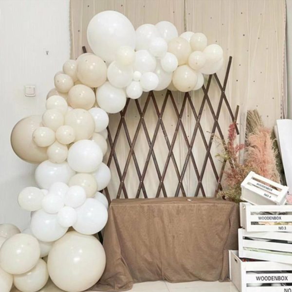 Balloons |   95 Pack Assorted White Beige Latex Balloon Arch Kit, DIY Party Balloon Garland Decorations Balloons Balloons