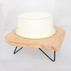 Cake Decorating Supplies |   12″ Square Natural Wood Slice Cake Cupcake Stand, Cheese Board Serving Tray, Rustic Wooden Centerpiece With Hairpin Legs Cake Decorating Supplies Cake Decorating Supplies