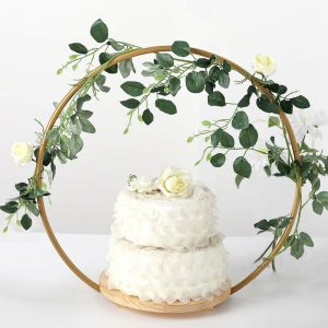 Cake Decorating Supplies |   20″ Round Wedding Arch Cake Stand, Metal Floral Centerpieces Display Cake Decorating Supplies Cake Decorating Supplies