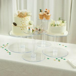 Cake Decorating Supplies |   4-Tier XL Clear Acrylic Cake Stand Set Cupcake Holder Dessert Pedestal Cake Decorating Supplies Cake Decorating Supplies