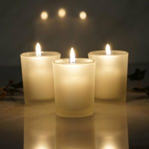 Candelabra & Candle Holders |   12 Pack 2.5″ Frosted Glass Votive Candle Holder Set Tealight Holders Candelabra & Candle Holders Candelabra & Candle Holders