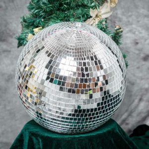 Ceiling Décor |   16″ Large Silver Foam Disco Mirror Ball With Hanging Swivel Ring, Holiday Party Decor Backdrop Stand Ceiling Drapes Ceiling Décor