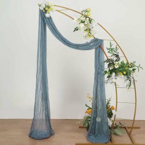 Ceiling Décor |   20ft Dusty Blue Gauze Cheesecloth Fabric Wedding Arch Drapery, Window Scarf Valance, Boho Decor Arbor Curtain Panel Backdrop Stand Ceiling Drapes Ceiling Décor