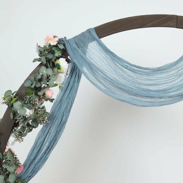 Ceiling Décor |   20ft Dusty Blue Gauze Cheesecloth Fabric Wedding Arch Drapery, Window Scarf Valance, Boho Decor Arbor Curtain Panel Backdrop Stand Ceiling Drapes Ceiling Décor