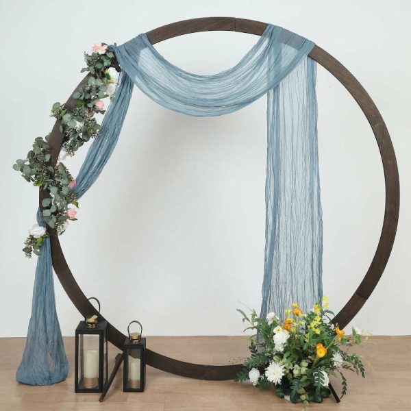 Ceiling Décor |   20ft Dusty Blue Gauze Cheesecloth Fabric Wedding Arch Drapery, Window Scarf Valance, Boho Decor Arbor Curtain Panel Backdrop Stand Ceiling Drapes Ceiling Décor