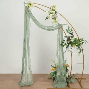 Ceiling Décor |   20ft Dusty Sage Green Gauze Cheesecloth Fabric Wedding Arch Drapery, Window Scarf Valance, Boho Decor Arbor Curtain Panel Backdrop Stand Ceiling Drapes Ceiling Décor