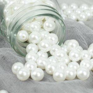 Centerpiece Décor |   1000 Pack 10mm Glossy White Faux Craft Pearl Beads and Vase Filler Centerpiece Décor Centerpiece Décor