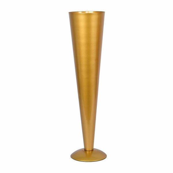 Centerpiece Stands |   28″ Tall Brushed Gold Metal Trumpet Flower Vase Wedding Centerpiece Centerpiece Stands Centerpiece Stands