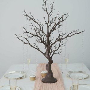 Centerpiece Stands |   34″ Natural Manzanita Centerpiece Tree + 8 Acrylic Bead Chains Centerpiece Stands Centerpiece Stands