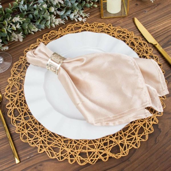 Chargers & Placemats |   6 Pack 15″ Natural Woven Fiber Placemats, Round Table Mats Chargers & Centerpieces Chargers & Placemats