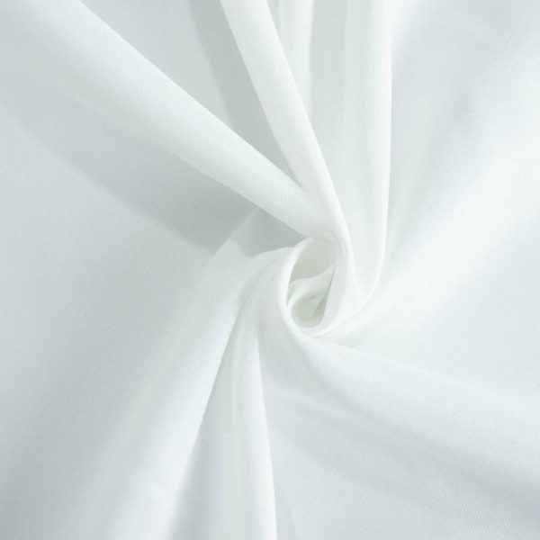 Commercial Grade Table Linens |   70″ White Seamless Premium Polyester Round Tablecloth – 220GSM Commercial Grade Table Linens Commercial Grade Table Linens