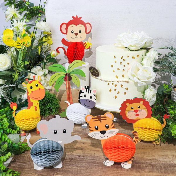 Decoration Kit |   3D Jungle Safari Animal Tissue Honeycomb Table Scatters Decorations Set Decoration Kit Decoration Kit