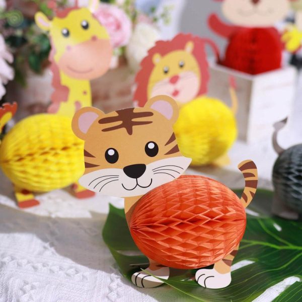 Decoration Kit |   3D Jungle Safari Animal Tissue Honeycomb Table Scatters Decorations Set Decoration Kit Decoration Kit